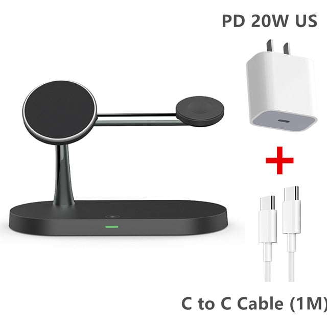 3 in 1 macsafe Wireless Charger For iPhone 14 13 12 Pro Max for Apple Watch 8 7 image 2