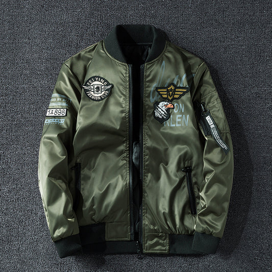 Coat Men's Air Force Pilot Jacket MA1 Autumn/Winter Baseball Suit Trendy Brand  image 0