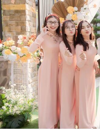 Vietnam Ao dai Cheongsam Wedding Dress Women White Stage Include Pants image 1