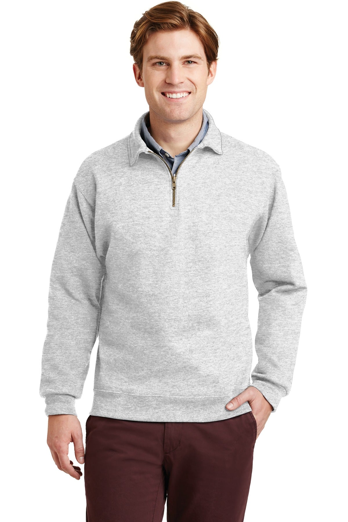 JerzeesÂ® Super SweatsÂ® NuBlendÂ® - 1/4-Zip Sweatshirt with Cadet Collar.  4528M