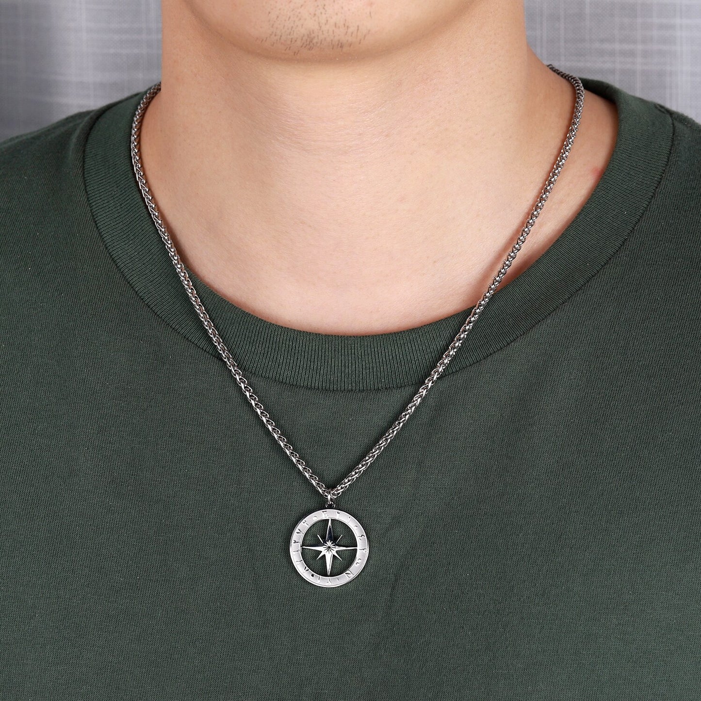 CAVE OF HIRA' COORDINATES NECKLACE FOR MEN Muhammed Gold Muslim image 6