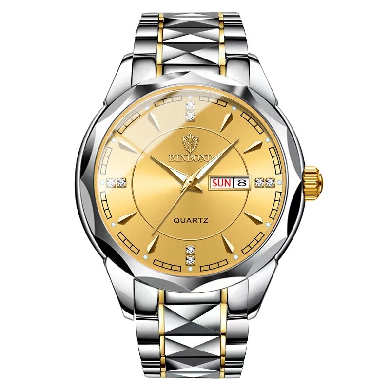 Fashion Luxury Gold Watch Men 2023 New Military Sport Quartz Wristwatch Calenda image 5