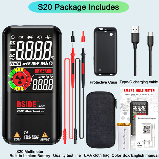 BSIDE Profesional Digital Multimeter Smart 9999 EMF Multitester DC AC Voltage C image 0