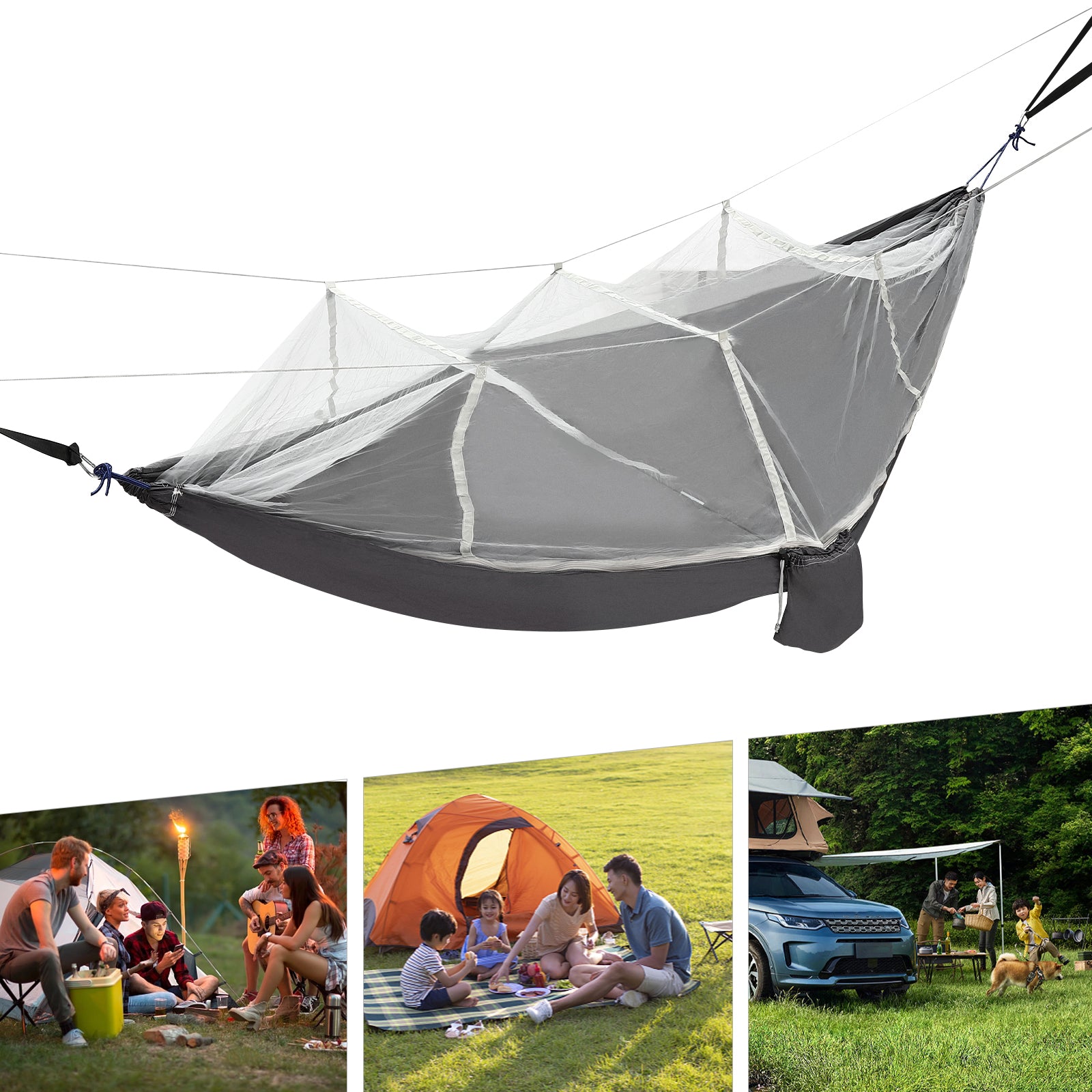 Adults  Outdoor Travel  Lightweight Portable Camping  Tent  Hanging Hammock wit image 2