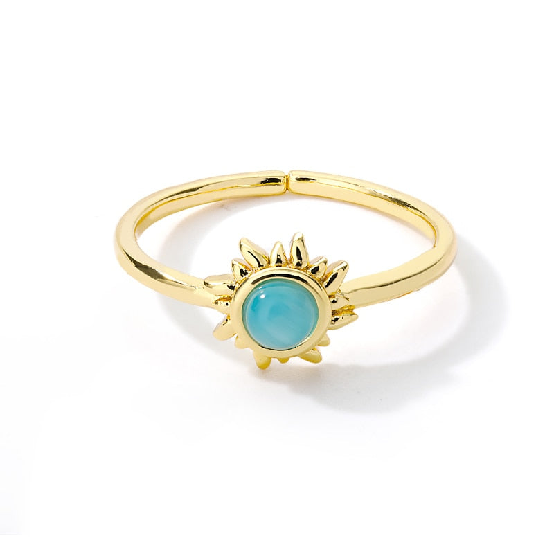 48 Style Women Stainless Steel Rings Gold Color Hollow Out Geometric Open Ring  image 41