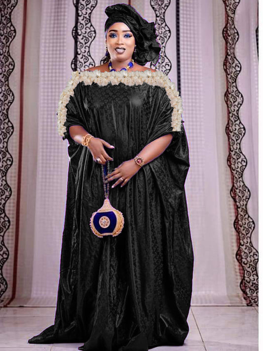 Bazin Riche Turkey Dresses 2023 African Dashiki Robe For Gambia Guinea Traditio image 0