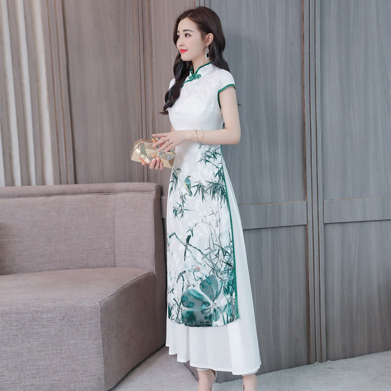 Vietnam Traditional Dress Women Summer 2020 Cheongsam Oriental Dress Chinese St image 4