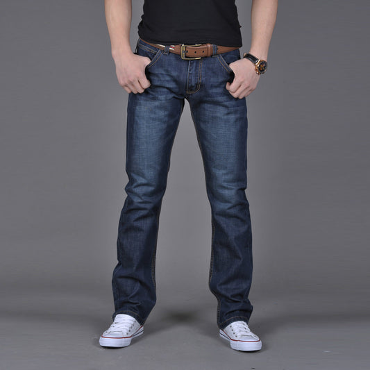 Baggy Jeans Men's Trousers Classic Vintage Washed Denim Trousers Fashion Casual image 0