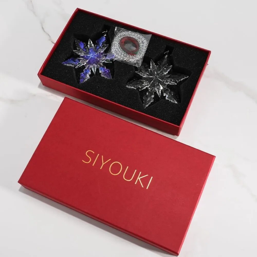 Crystal Snowflake Annual Edition Ornament Set, Crystal Colorful Angel Christmas image 5