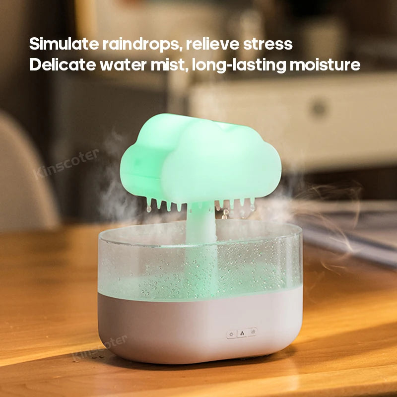 Cute 2024 2024 For Cloud  Diffuser Zen Raindrops Air Humidifier Essential Oil D image 6