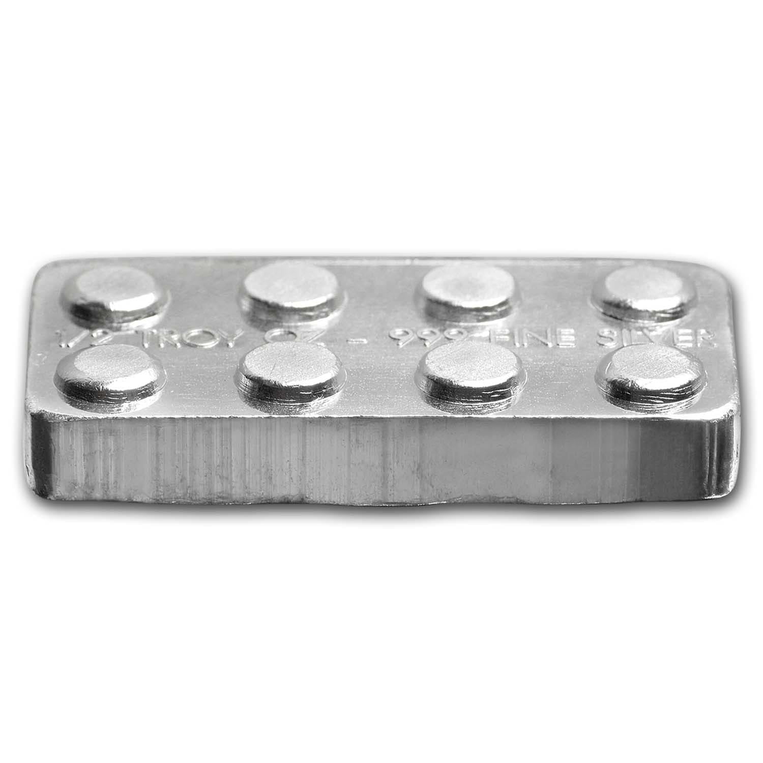 1/2 oz Silver Building Block Bars (2x4) image 0