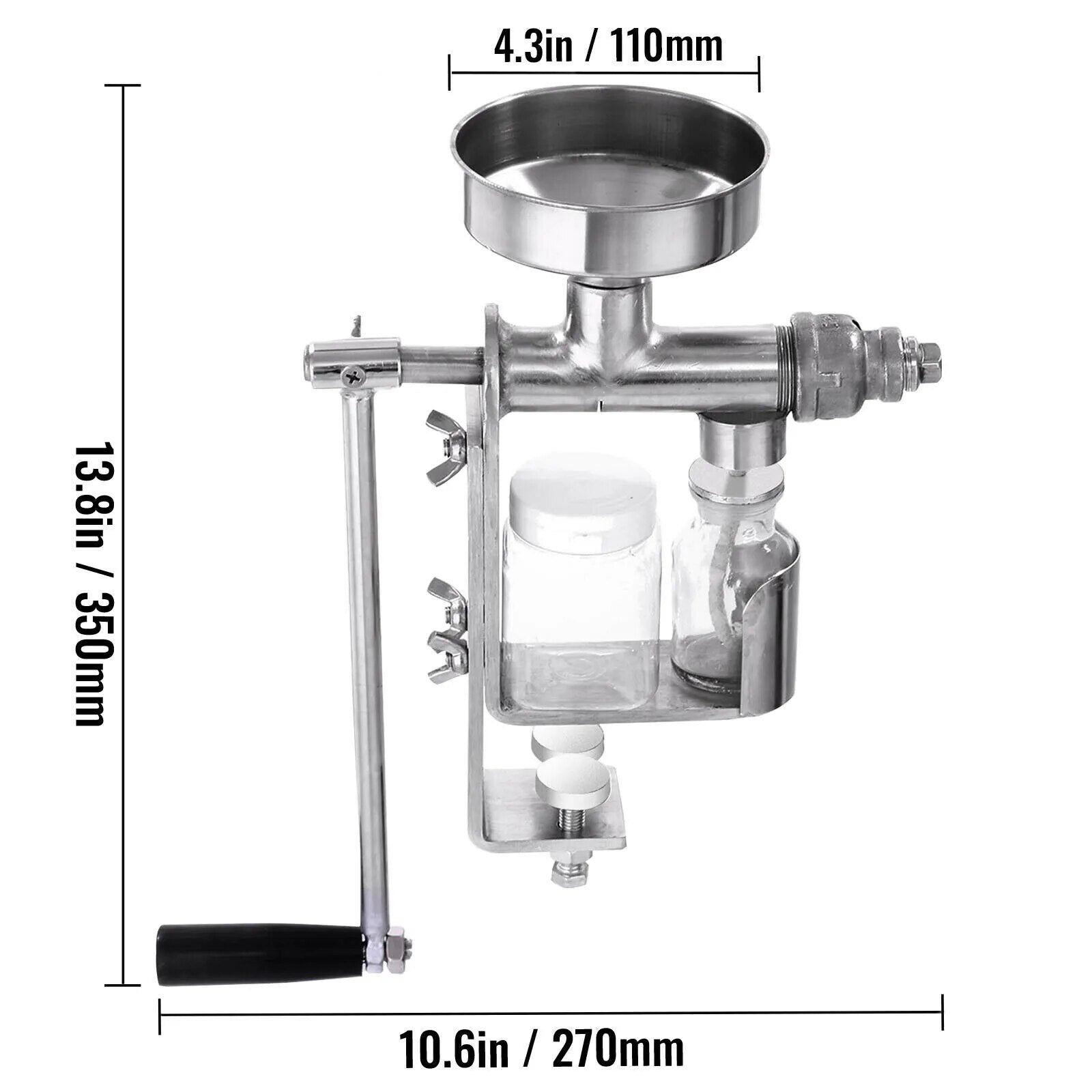 VEVOR Manual Oil Press Machine 304 Stainless Steel for DIY Seed Nut Peanut Oil image 5