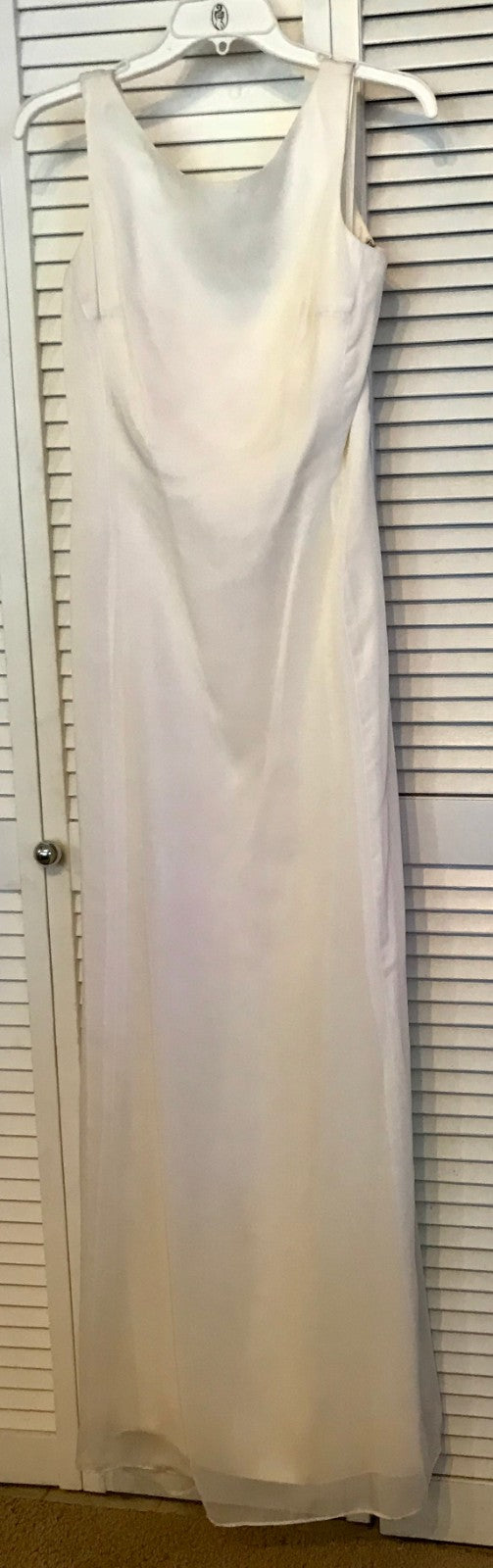 Watters & Watters Women Dress Chiffon Ivory Sleeveless Full-Length Size 6 image 0