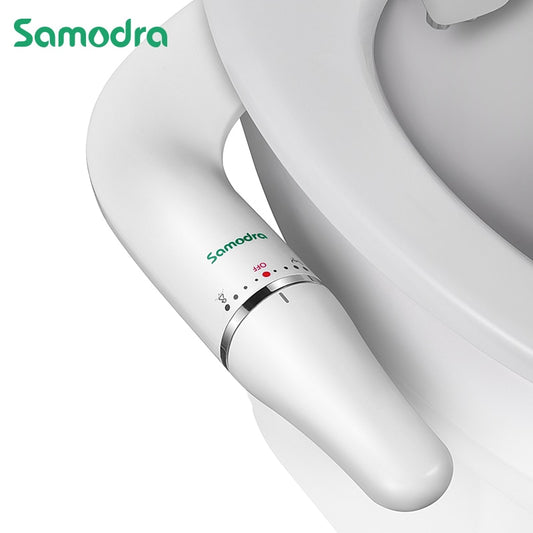 SAMODRA Toilet Bidet Ultra-Slim Bidet Toilet Seat Attachment With Brass Inlet A image 0