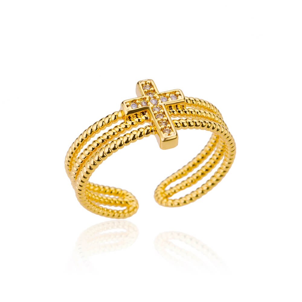 48 Style Women Stainless Steel Rings Gold Color Hollow Out Geometric Open Ring  image 5