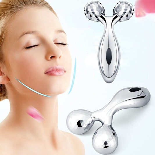3D Roller Massager Face Massage Y Shape 360 Rotate Thin Face Body Shaping Relax image 0