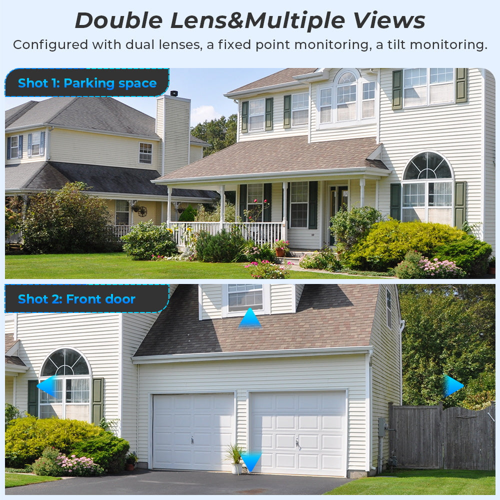 8MP 4K Wifi Security Camera Outdoor Dual Lens Dual Screens PTZ Surveillance Cam image 5