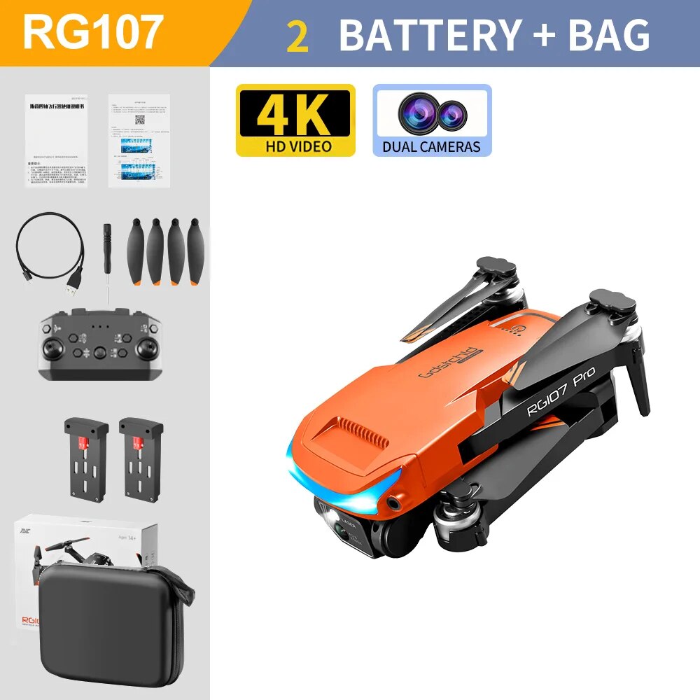 2023 RG107 Mini Drone Obstacle Avoidance HD drone 4k profesional Dual Camera Op image 4