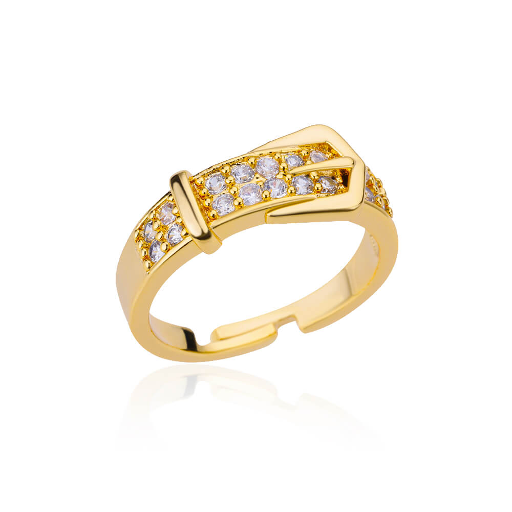 48 Style Women Stainless Steel Rings Gold Color Hollow Out Geometric Open Ring  image 13