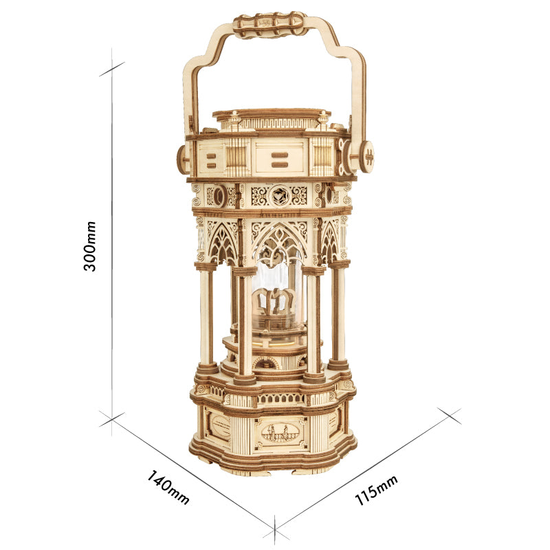 Robotime Rokr Music Box Starry Night 3D Wooden Puzzle Game Assembly Model Build image 2