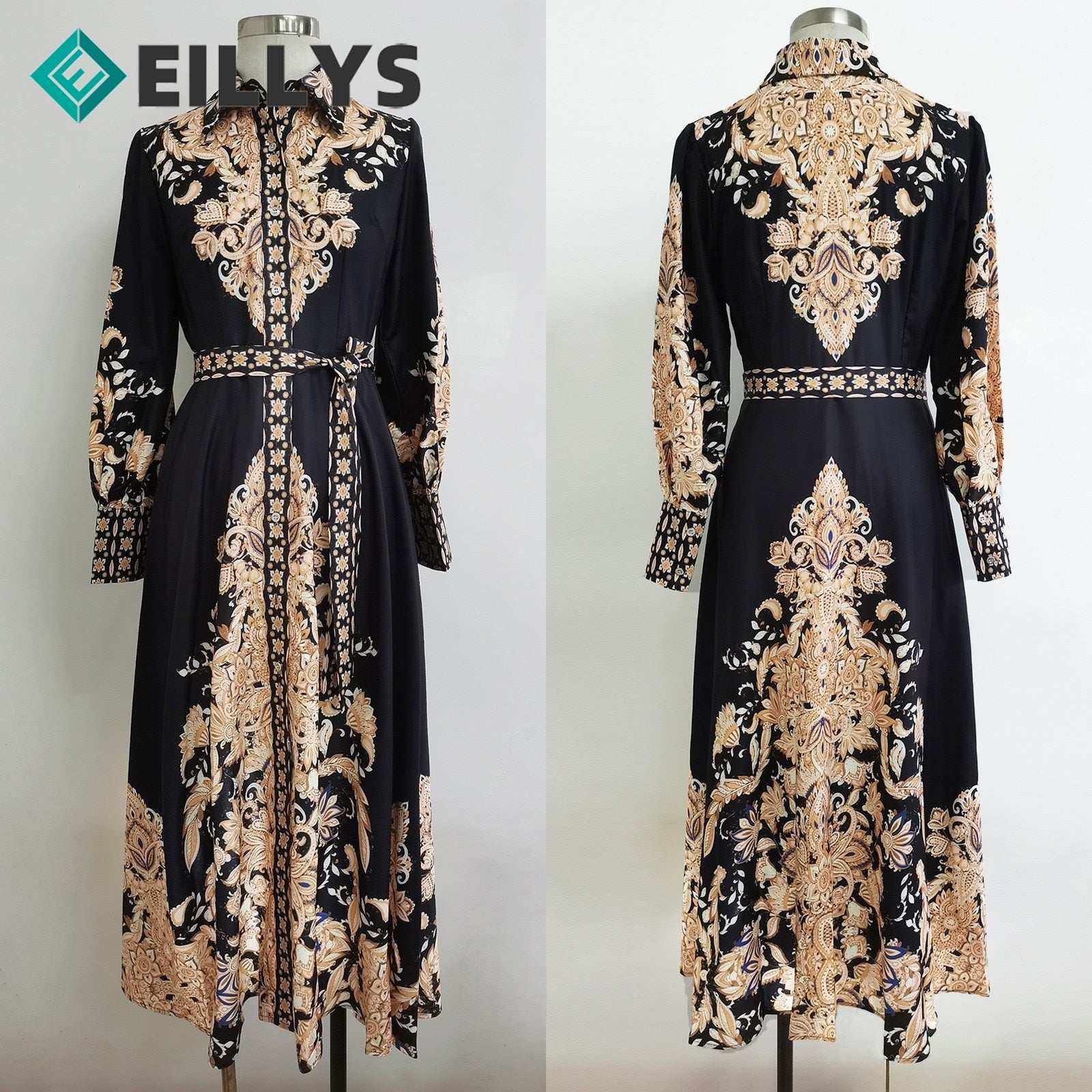 Ramadan Muslim Long Dress Dubai African Maxi Dresses Elegant Hijab Dress Women image 1