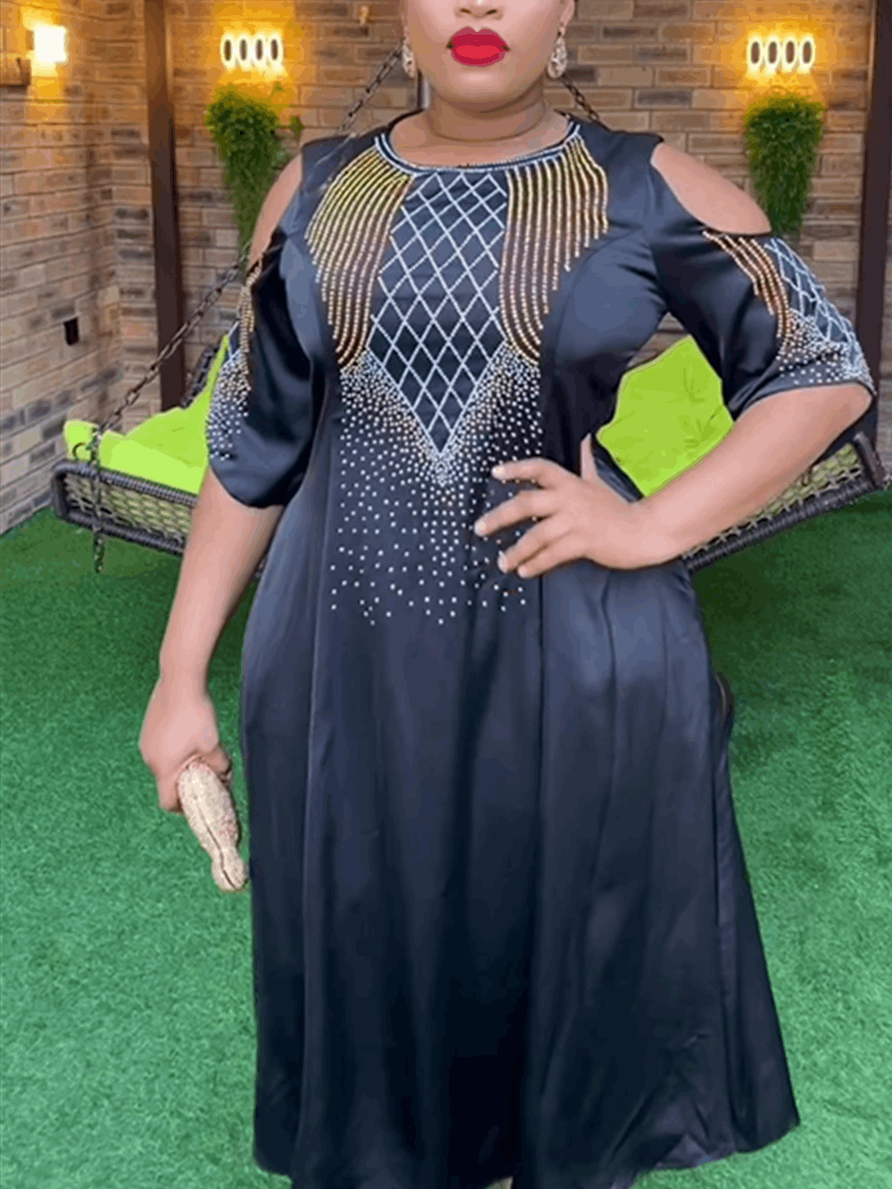 Plus Size African Wedding Party Dresses for Women 2024 New Dashiki Ankara Eveni image 3