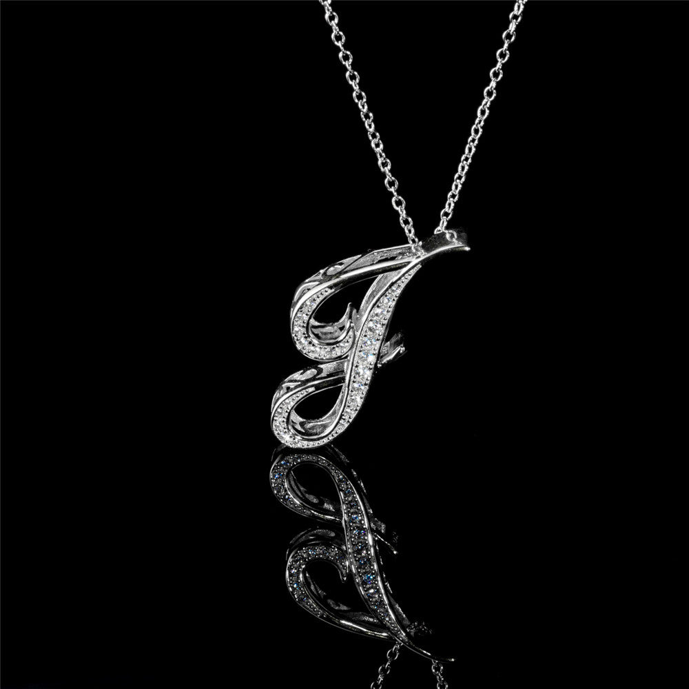 ANDYWEN 925 Sterling Silver Gold Long Chain Alphabet 26 Leter A W Pendant K H I image 20