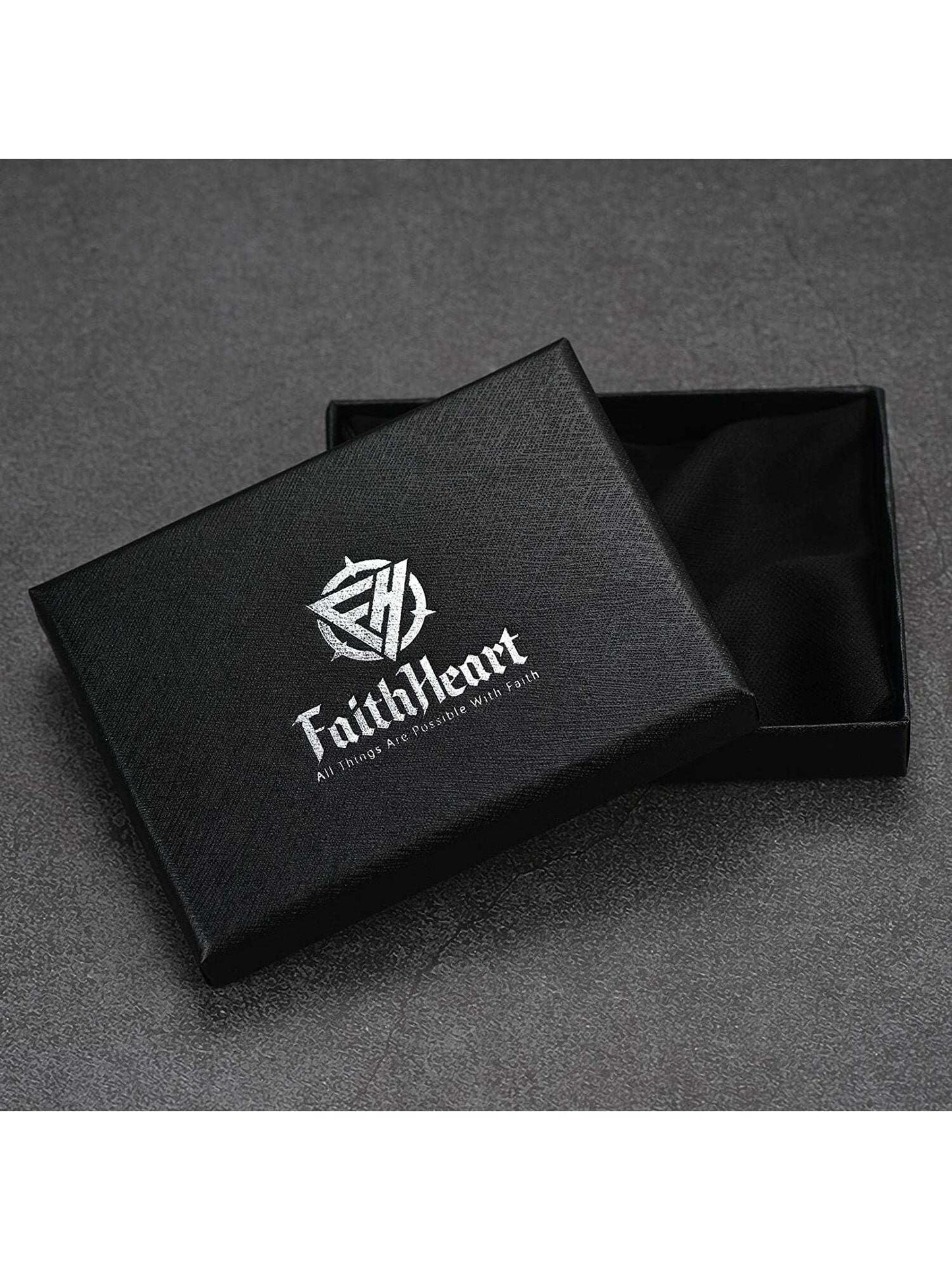 FaithHeart Women Christian Cross Pendant Necklace,Stainless Steel/Black/Gold Pr image 10