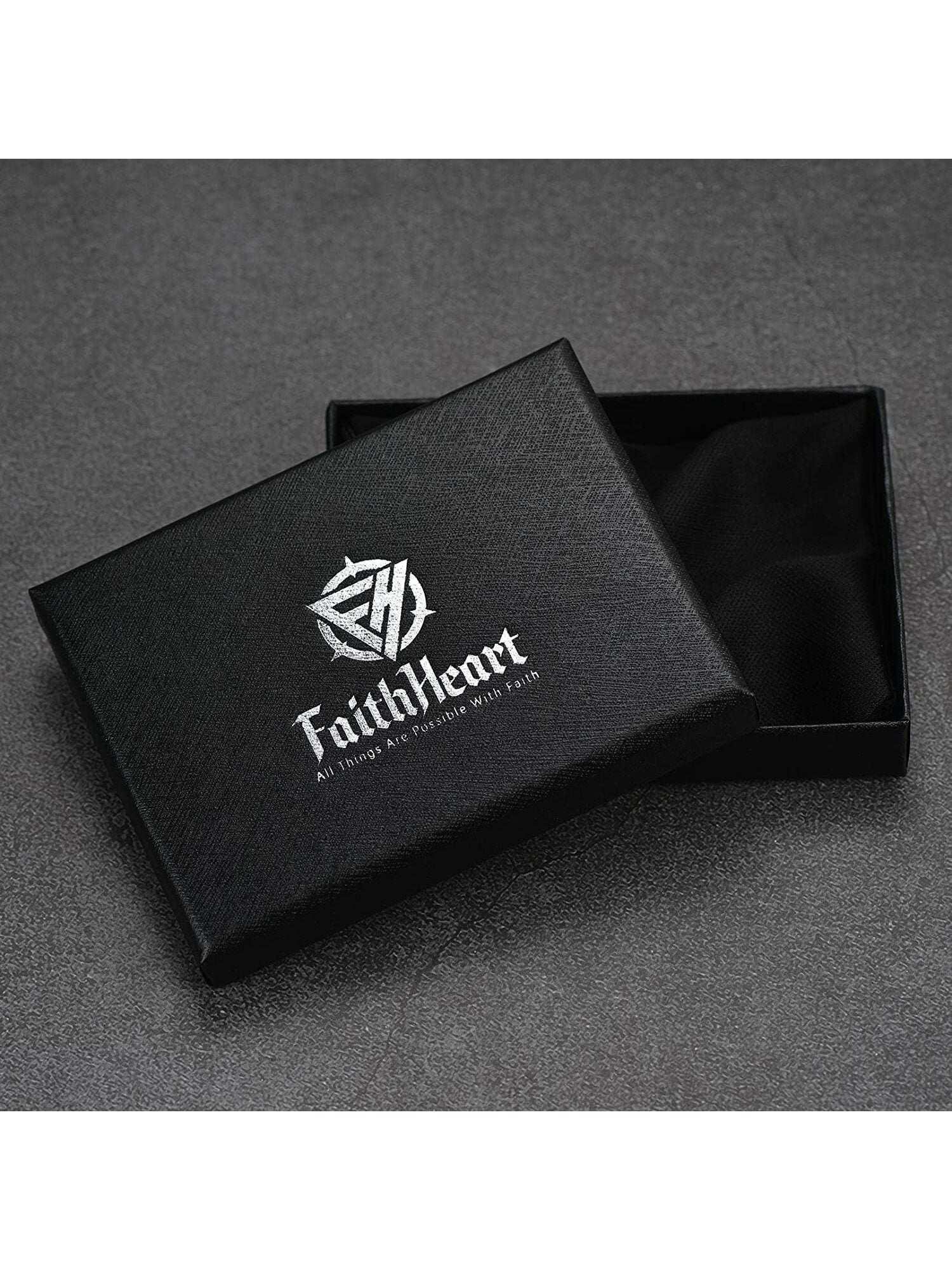 FaithHeart Women Christian Cross Pendant Necklace,Stainless Steel/Black/Gold Pr image 10