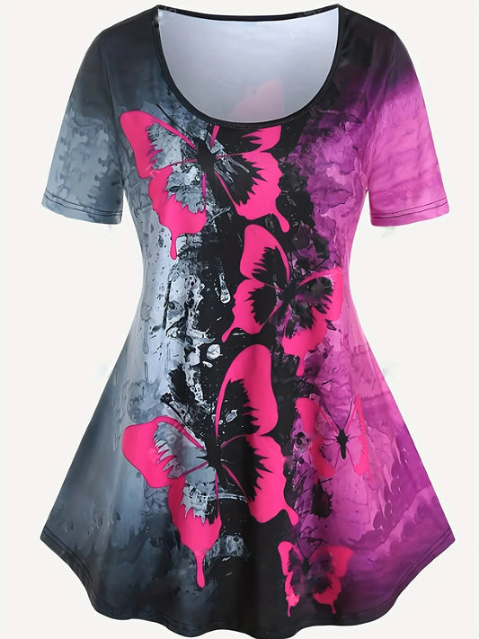 Plus size Ladies Spring  Autumn Burst women Casual Color Matching Oversize  Rou image 0