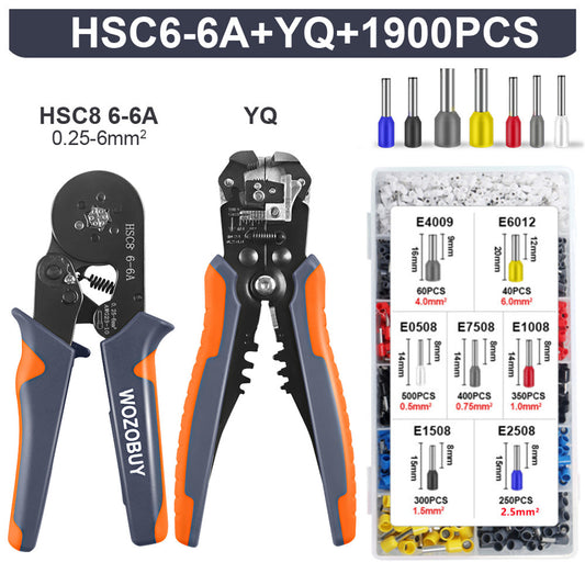 Ferrule Crimper Tool,Ratchet Crimping Tool Kit-Wire Stripper & Crimper Plier , image 0