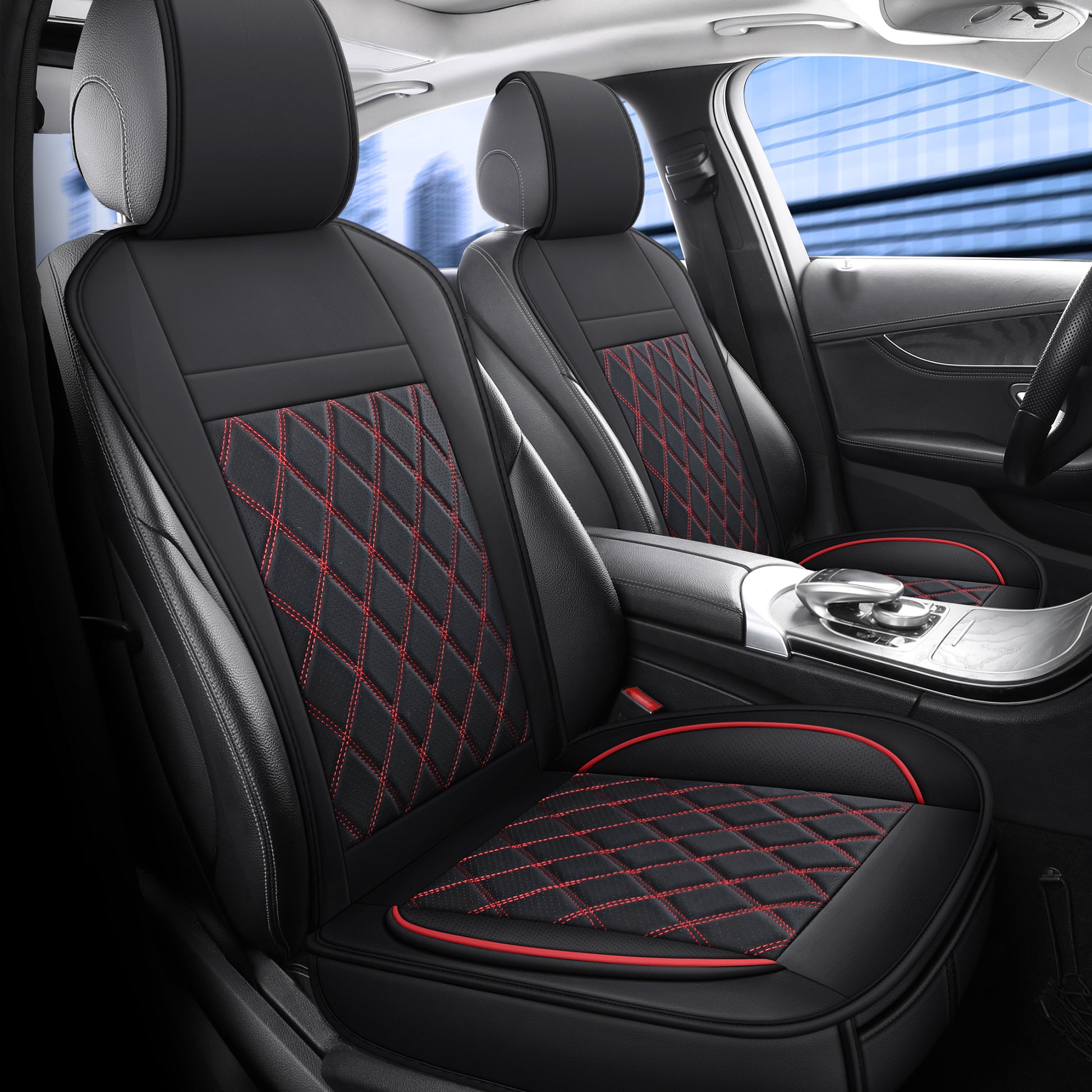Car Seat Cover, Automotive Seat Covers & Accessories, Front Seat Covers in Blac image 7