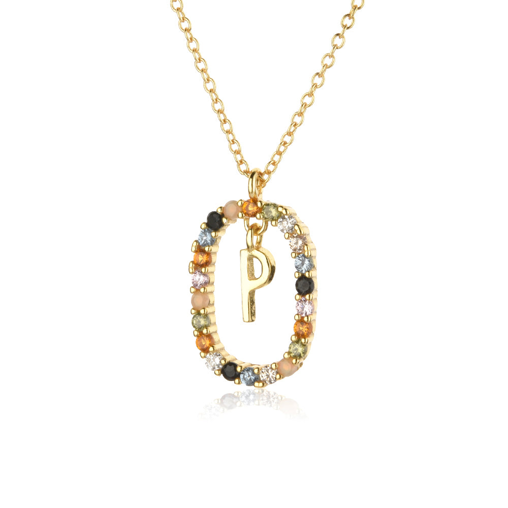 KIKICHICC 925 Sterling Silver Gold Letters E K T Alphabet Initial Long Chain Ne image 20