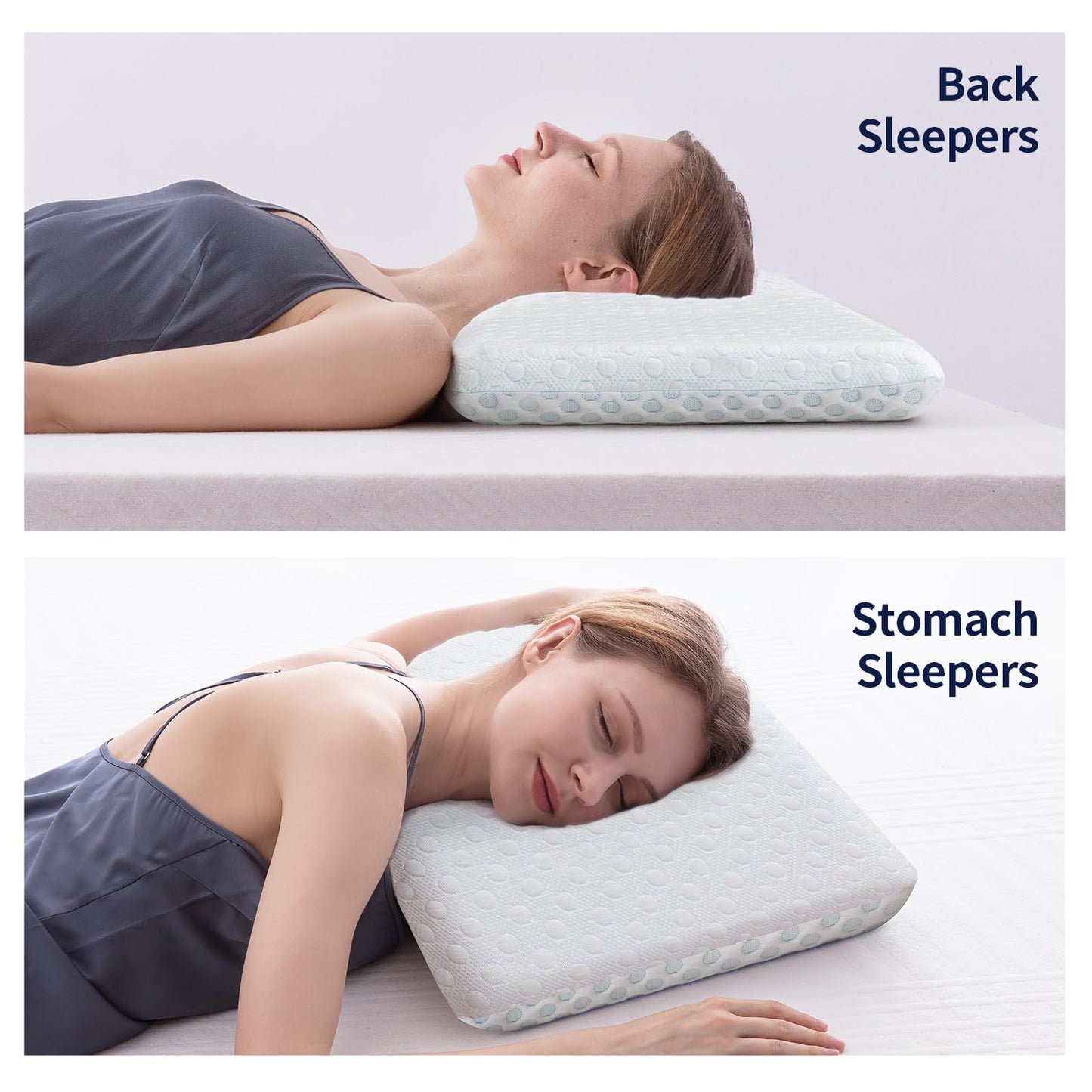 Hcore 1PC Ultra Thin Pillow, Slim Pillow for Side Back Stomach Sleepers, Two-Si image 2