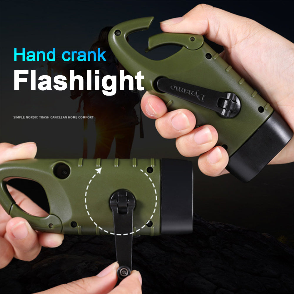 Hand Crank Solar Powered Flashlight, Emergency Rechargeable LED Flashlight, Sur image 2