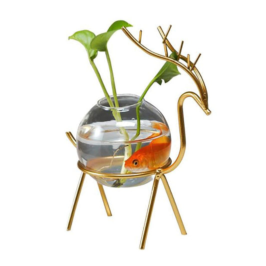 Glass Tabletop Hydroponics Plant Bonsai Flower Wedding Christmas Decorative Met image 0