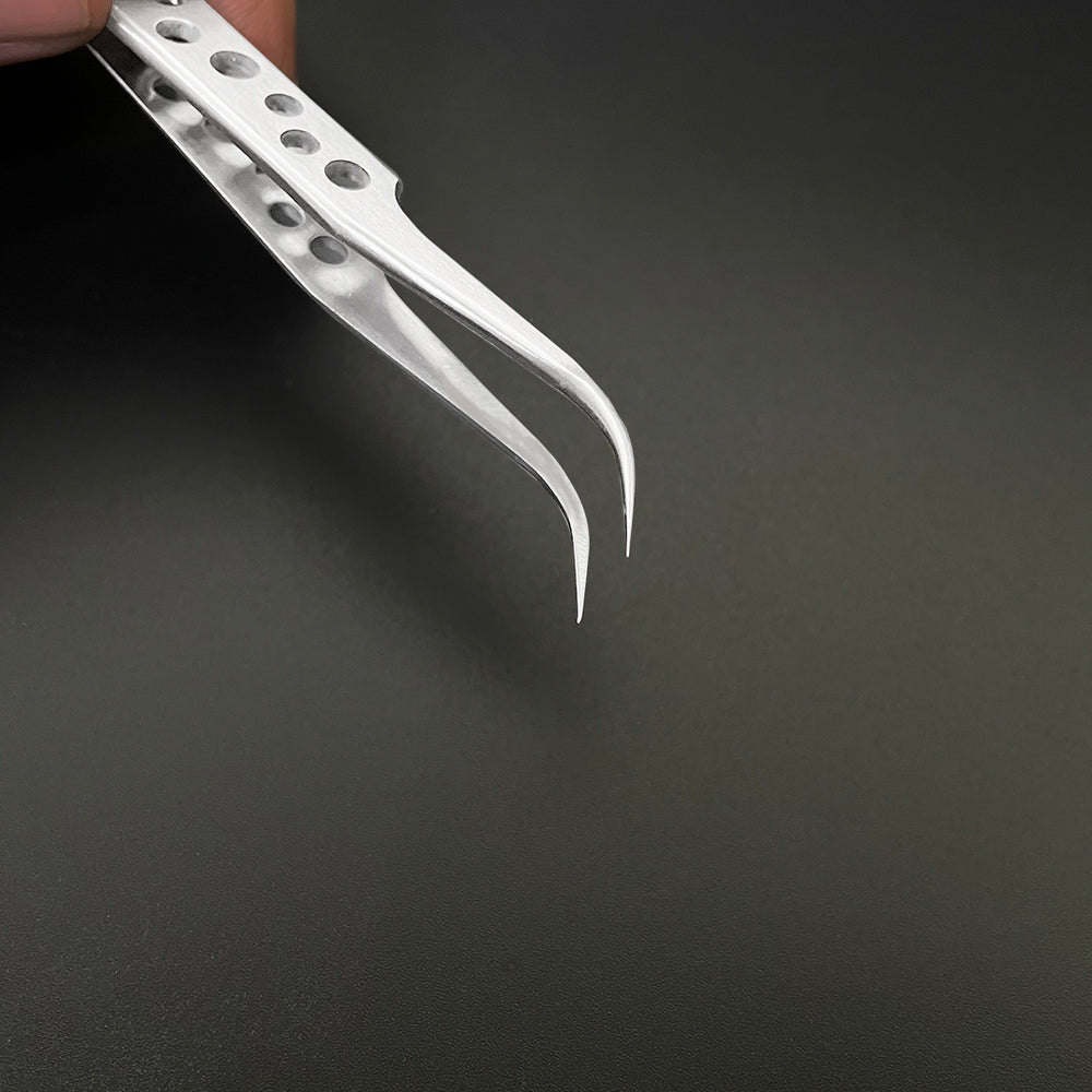 Industrial Tweezers Electronics Anti-static Curved Straight Tip Precision Stain image 8