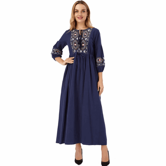 Vestidos Abaya Dubai Turkey Arabic Hijab Muslim Fashion Dress African Long Dres image 0