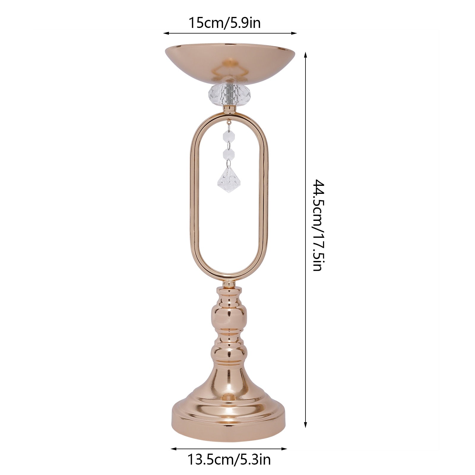 10 Pcs Gold Metal Trumpet Vases 17.5'' Tall Vase Wedding Centerpieces for Table image 6