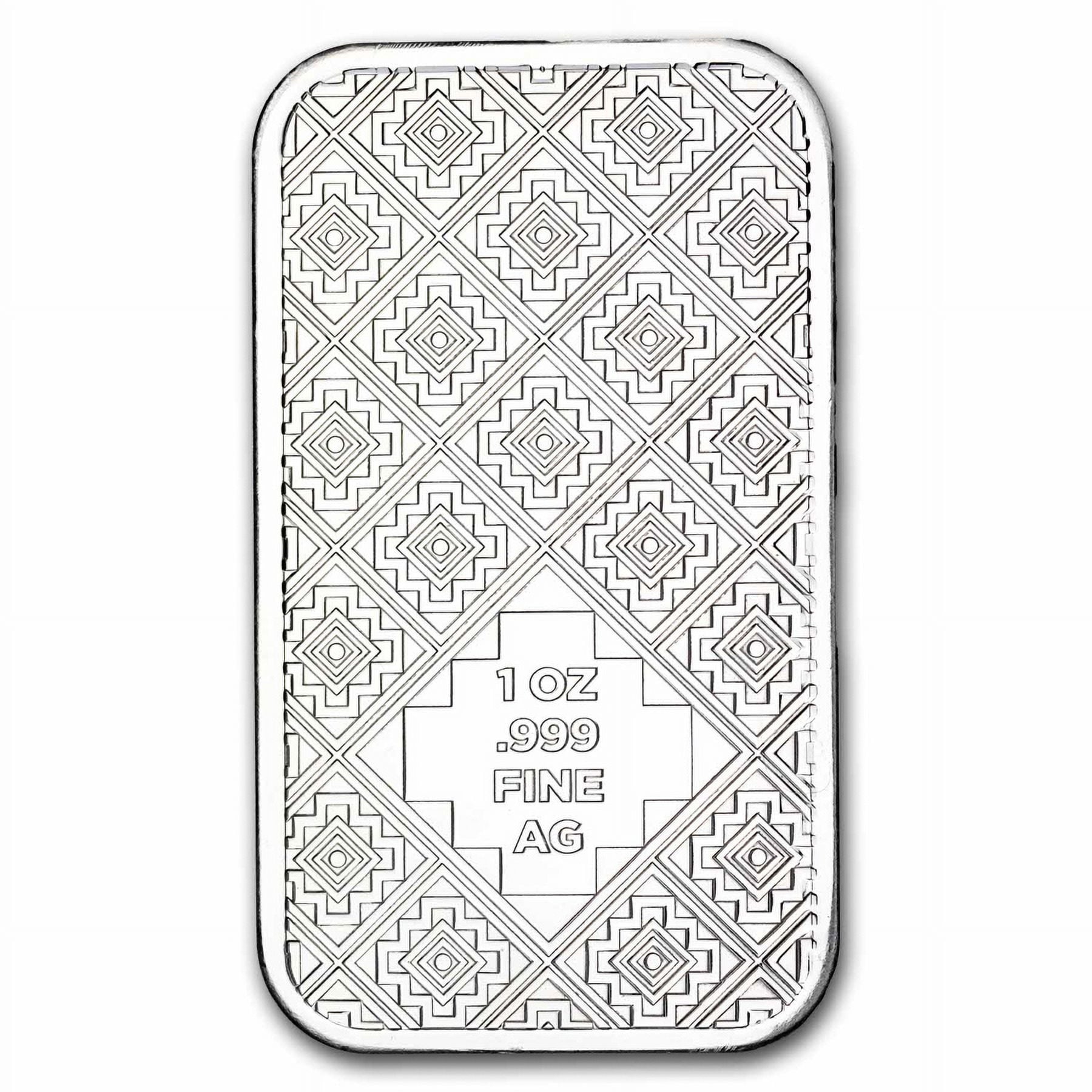 1 oz Silver Bar - Aztec image 1