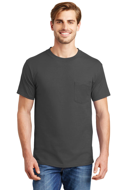 HanesÃƒâ€šÃ‚Â® Beefy-TÃƒâ€šÃ‚Â® - Camiseta 100% algodón con bolsillo. 5190