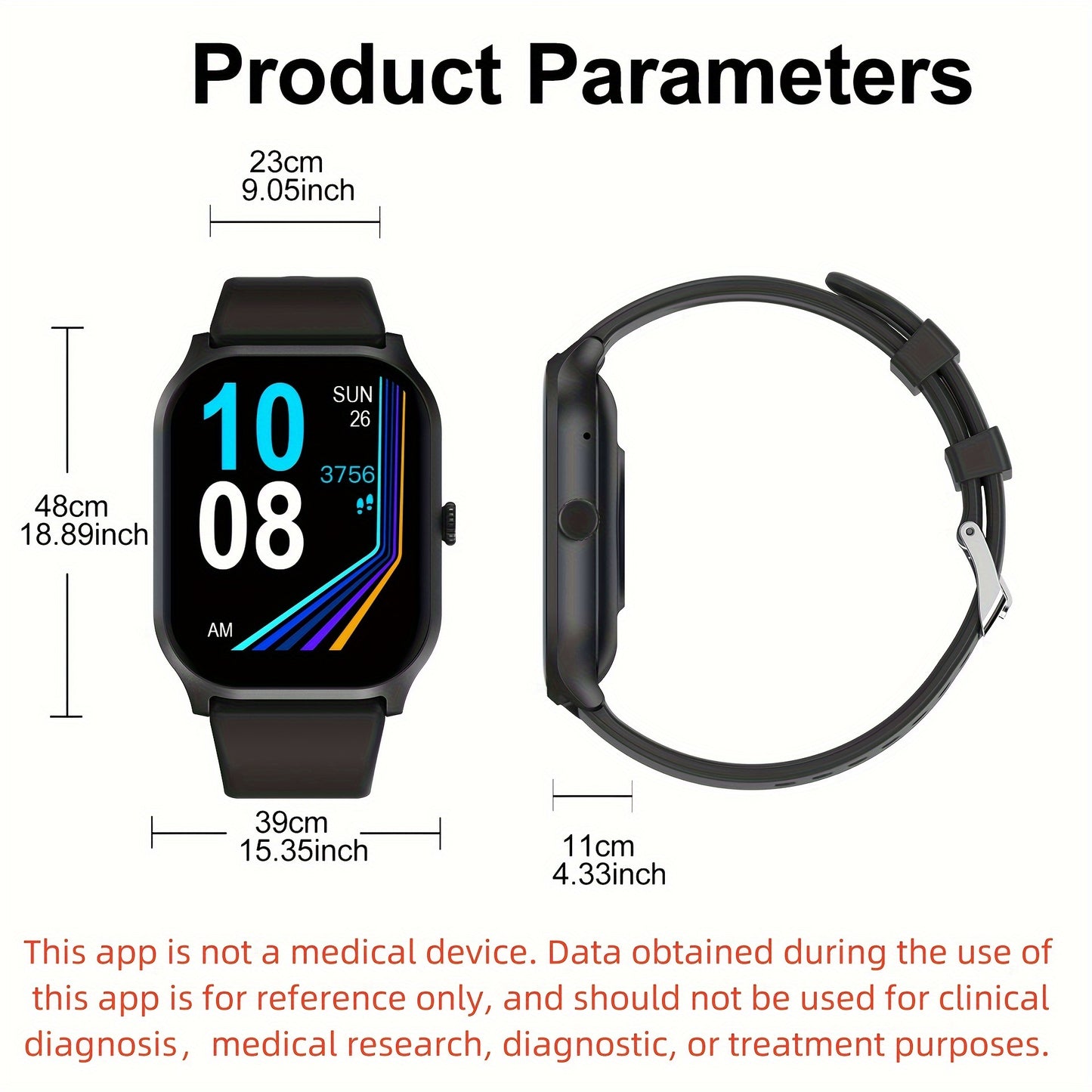 Smart watch, wireless calling/dial, multi-Sport mode, calling reminder and reje image 5