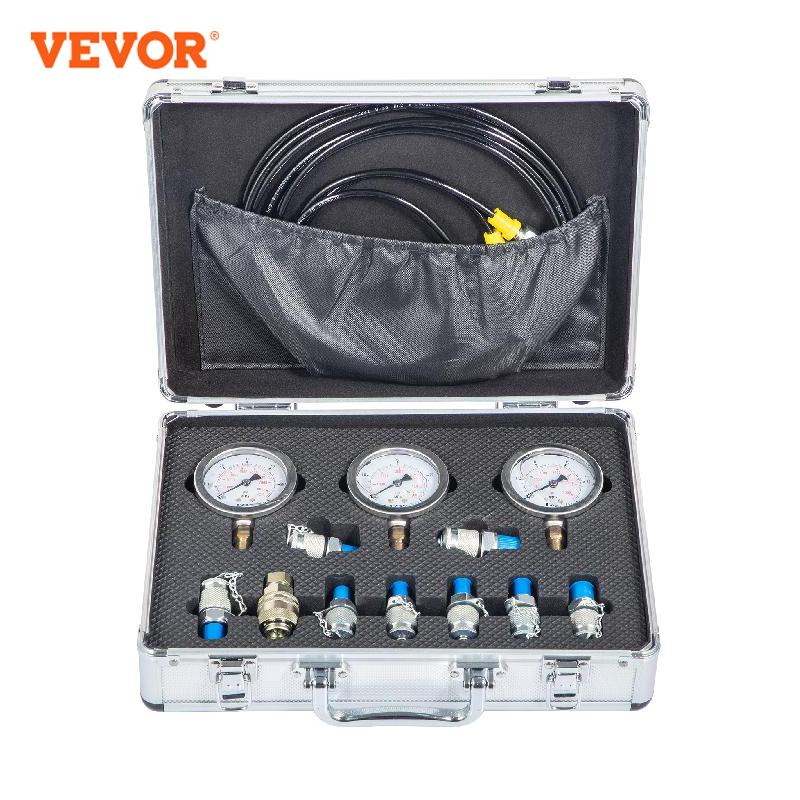 VEVOR 0-60Mpa Hydraulic Pressure Gauge Test Kit With Portable Case Digital Mano image 1