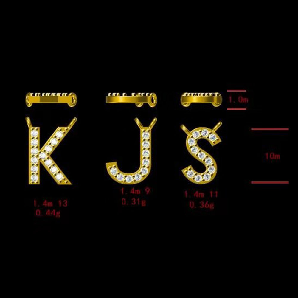 Moonmory 925 Sterling Silver Simple Gold Letter K J S Pendant Necklace For Wome image 5
