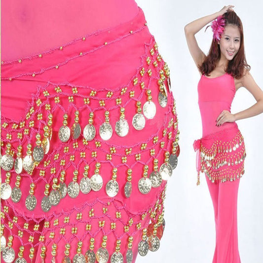 Fashion Belly Dance Waist Chain Costume Coins Skirt Belt Hip Wrap Professional  image 0