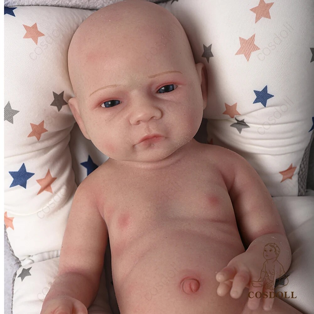 COSDOLL 18.5inch 3.1kg Full Body Silicone Bebe Reborn Doll Soft Dolls Realistic image 3