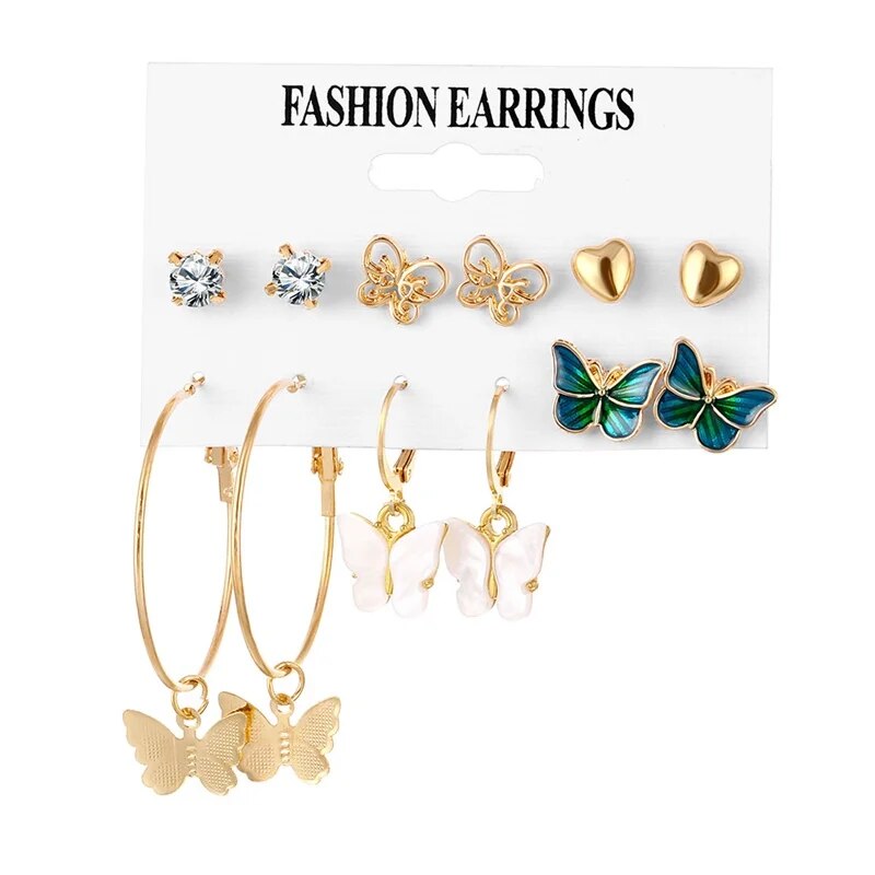 FNIO Statement Gold Color Big Bamboo Circle Hoop Earrings For Women Hip Hop Ear image 2
