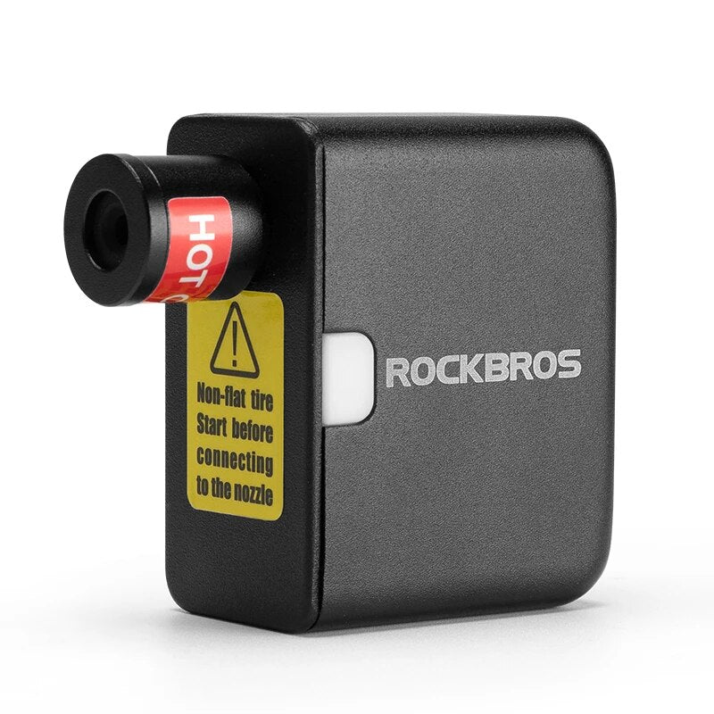 ROCKBROS Mini Electric Air Pump Portable 100PSI Rechargeable Compressor Tire In image 1