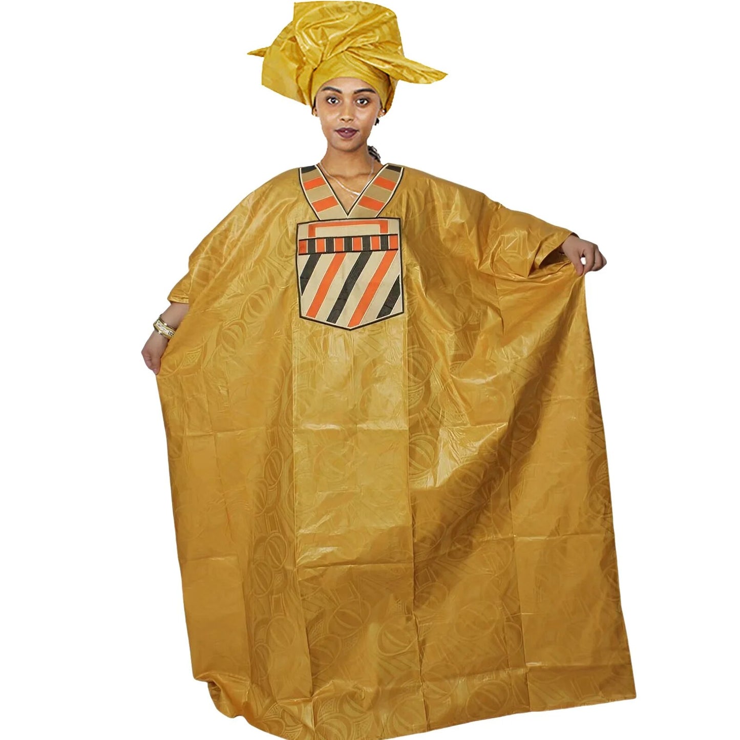 African Dress For Woman Plus Size Dress Bazin Riche Embroidery With Embroidery image 0