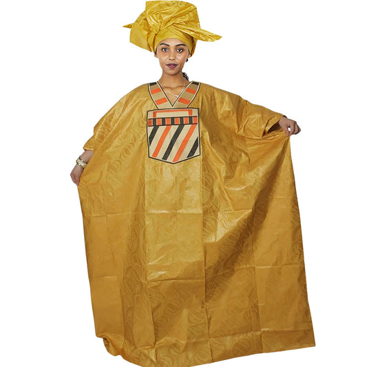 African Dress For Woman Plus Size Dress Bazin Riche Embroidery With Embroidery image 0